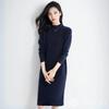 Knit Dress with Long Solid Mock Ribbed Conservative Style for Features Include a a Ribbed a Flattering a Understated and a and Chic Item Women's