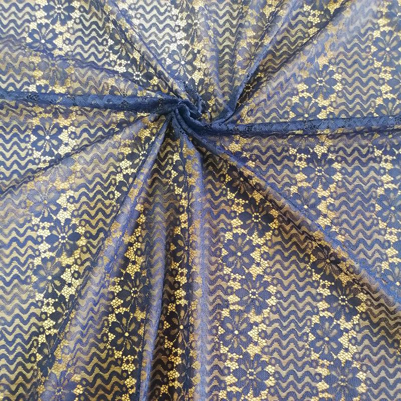 Wavy Floral Polyester Lace Evening Gown Cheongsam Wedding Dress Fabric