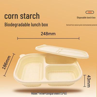 Eco-Friendly Biodegradable Multi-Compartment Meal Boxes