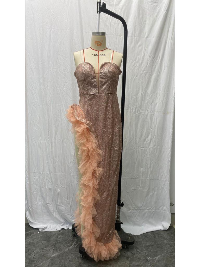 2025 Spring Sexy Sequin Tassel Tube Top Dress for Women