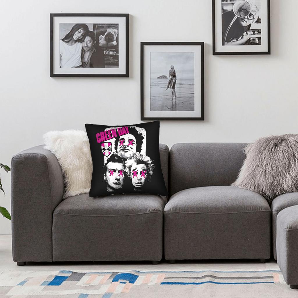 Band Green Day Pillowcases Funny Pillow Case For Living Room Sofa Comfy Pillow Cover