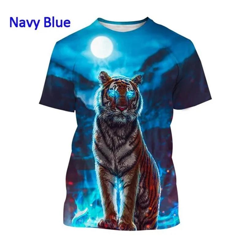 

Футболка Tiger 3D для мужчин и женщин, летняя мода, короткий рукав, принт с изображением животных, крутые топы, футболки унисекс M