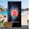 Blackburn Rovers Football Personalized Printed Beach Towel Soccer Logo Support Custom Name Text Absorbent Towel For Sport Travel Special Gift