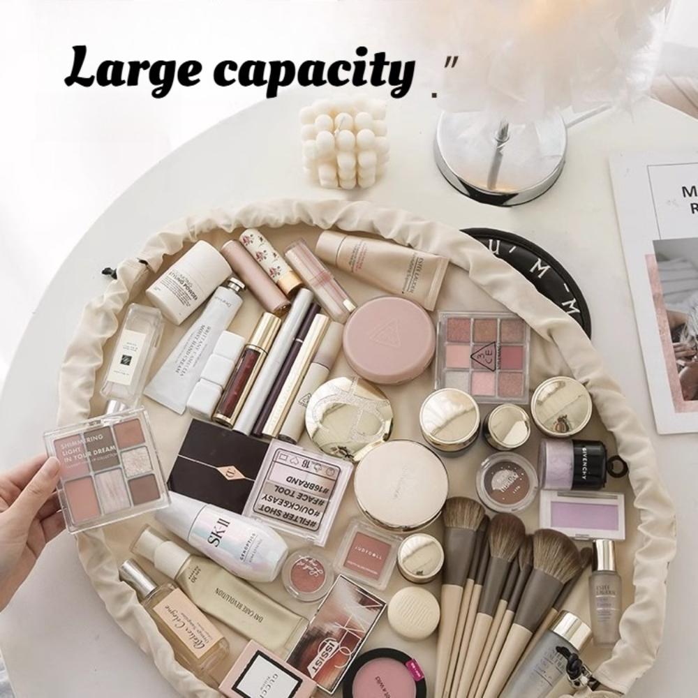 Large Capacity Travel Cosmetic Bag Portable Draw Rope Cosmetic Storage Pouch Waterproof Travel Toiletry Bags Makeup Organizer