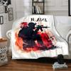 Soldier Silhouette With Rifle And Abstract Splash Design Cozy Personalized Text Comfortable Versatile For Sofa Couch Office Bed Picnics Ideal For All