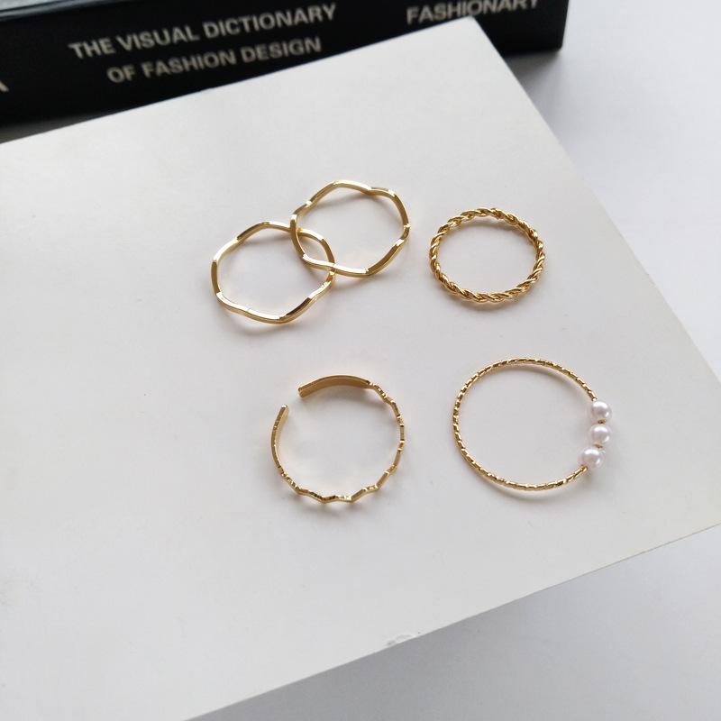 3 unids/set de anillos de Metal redondos de esmalte blanco bohemio, conjuntos de anillos ajustables abiertos con giro geométrico para mujeres y niñas, joyería de boda