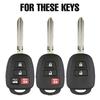 For Toyota Corolla RAV4 Prius Camry 4Runner Tacoma 4Pcs Smart Key Fob Cover Protective Case Shell Remote Control Button Styling