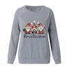 Women's Casual Fashion Christmas Printed Long Sleeve O-Neck Pullover Top