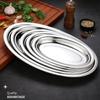 Plate Serving Steel Stainless Platter Plates Tray Oval Fish Dish Dinner Metal Dessert Food Sushi Snack Steaming Fruit Platters