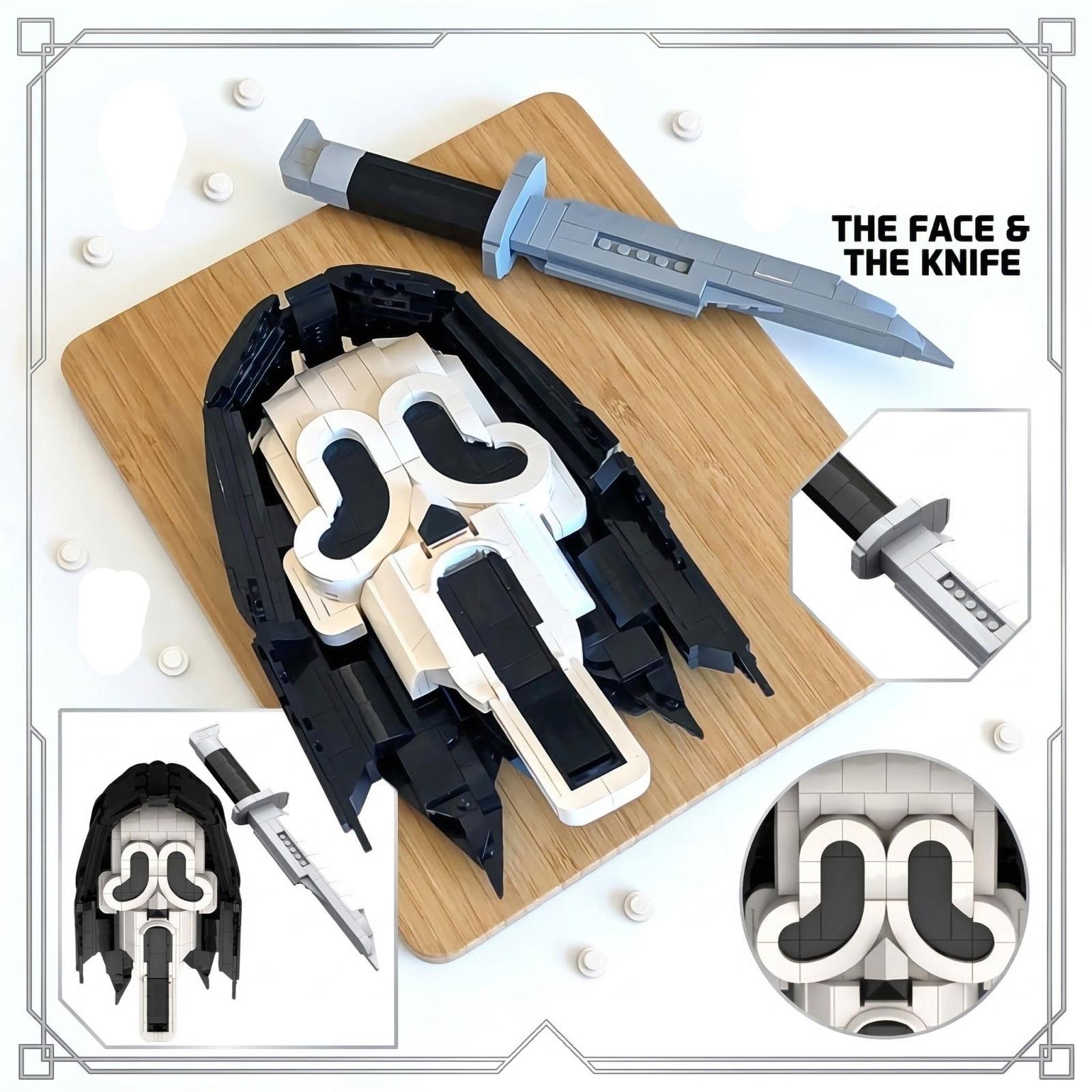 

Face Knife Building Block Toy, Creative Toy Ornament, Gift One Size чёрный