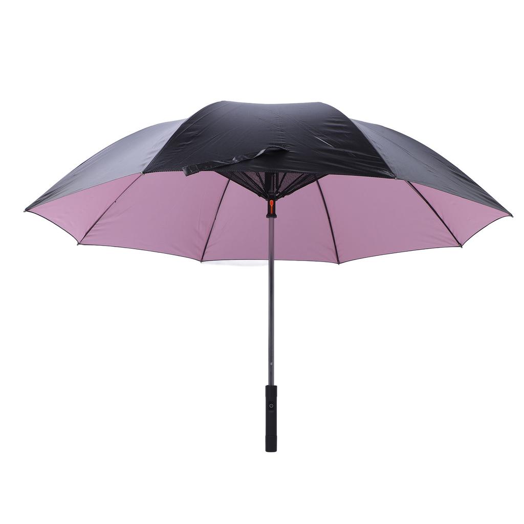 Sun and Rain Umbrella 90cm Length USB Interface Portable UV Sun Umbrella with 3000mah Cooling Fan