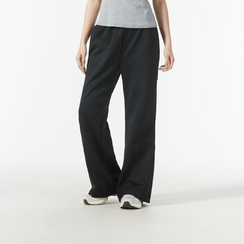 Nike Solid Color Running Training Fitness Knitted Pants Women Bottoms Black FN1890-010