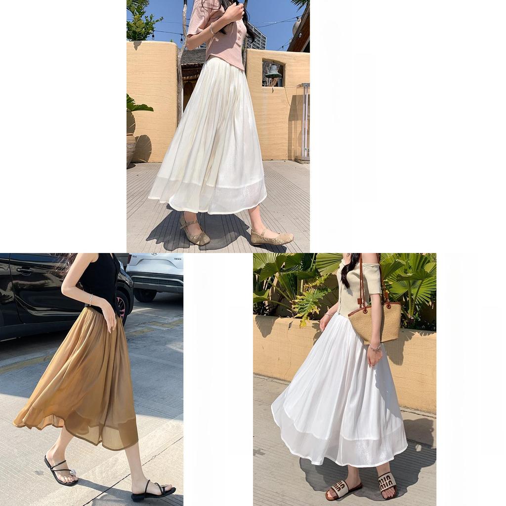 Elegant Polyester Satin Skirt For Casual And Date Wear With Asymmetric Design For Teen Girls