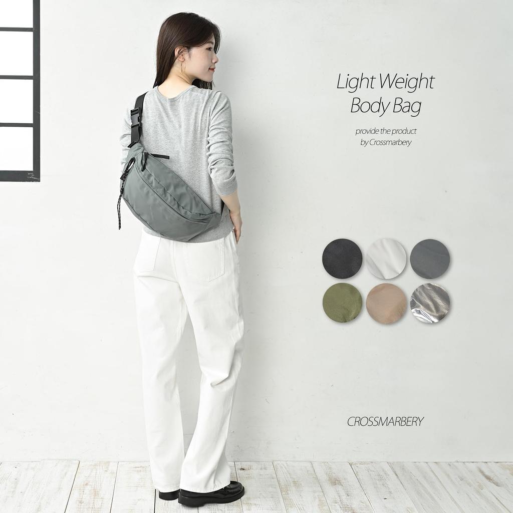 Crossmarberry Crossbody R50 Large Large Perfect for Water Bottle Bag Women's Bag, Gray, Elegant, Cute, Lightweight, Stylish, Capacity, Capacity,