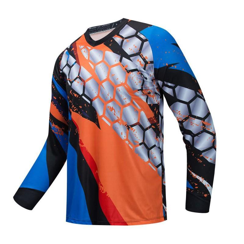 Men Women Cycling Jersey Long Sleeve Quick Dry UV Protection Mountain Bike Downhill Racing Shirt