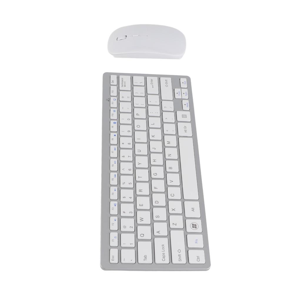Keyboard Mouse Set 2.4G Wireless 78 Keys USB Thin Etched Keycaps Ergonomics Mute Button Computer