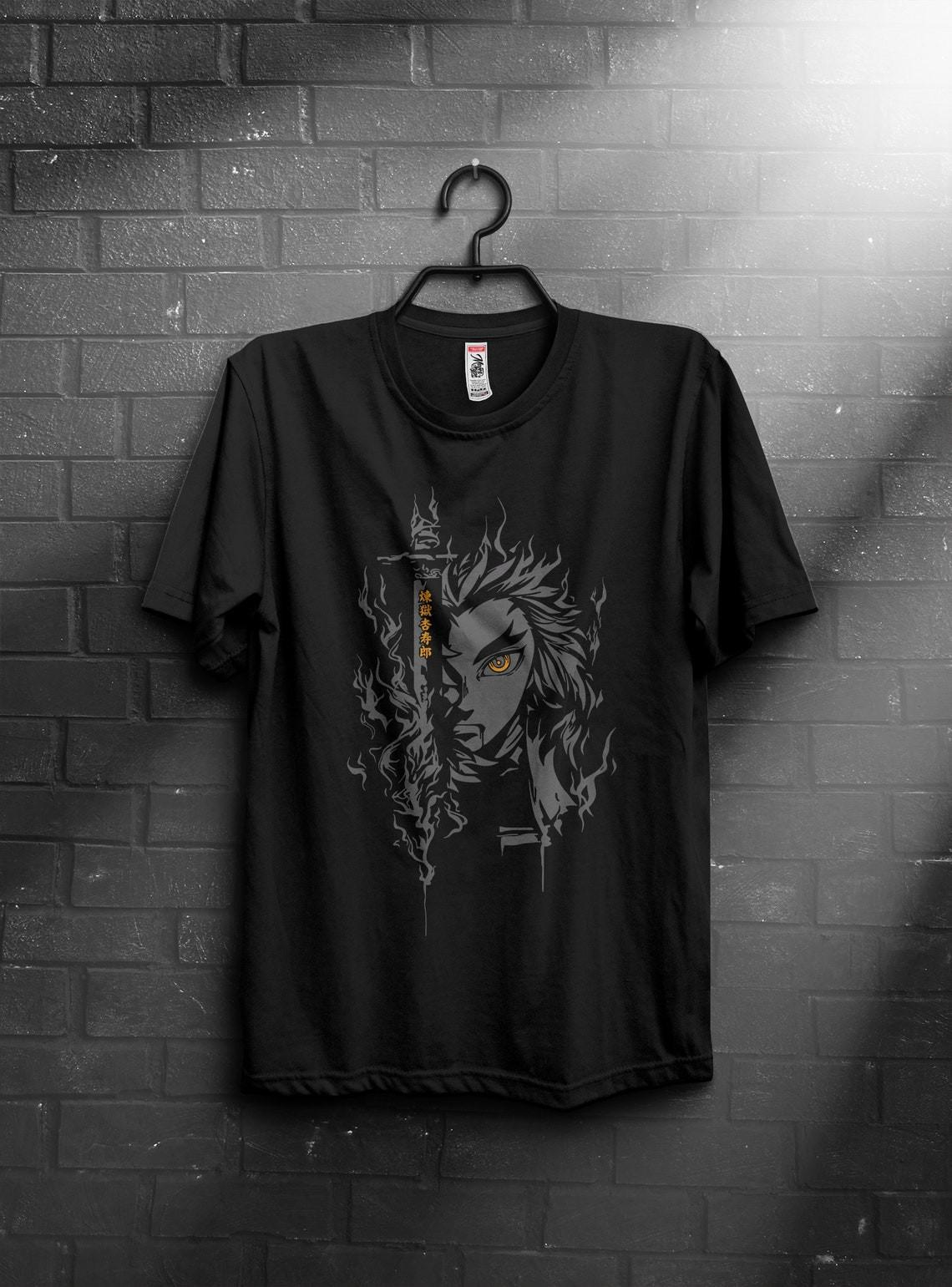 Anime shirts, anime gifts,Rengoku, unisex, set your heart ablaze rengok, Unisex S