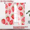2D FLAT PRINTING 2pcs Curtains (Without Rod) Strawberry Delight Patterns Popular Curtains Polyester Easy Install Curtains Easter