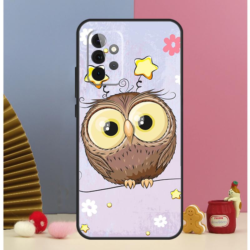 Cute Cartoon Owl Case For Samsung Galaxy A13 A33 A53 A32 A52 A22 A12 A15 A25 A71 A51 A14 A24 A34 A54 Cover