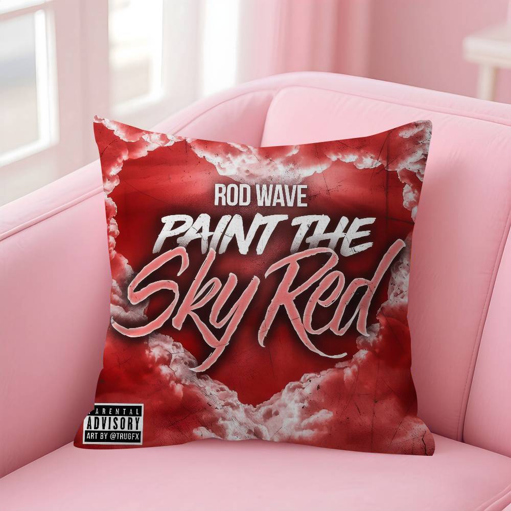 Hip Hop Rapper Rod Wave Pillow Cover Sofa Cushion Cover Home Room Decoration Children Gift