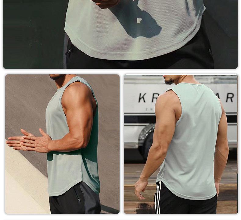 Men's Summer Loose Quick-Drying Sleeveless Vest for Outdoor Running and Sports