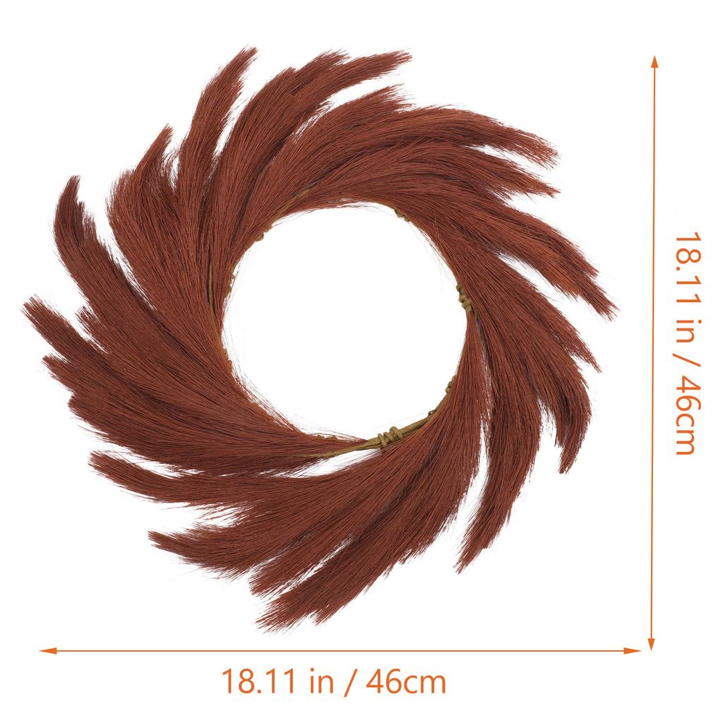 Artificial Phragmites Wreath Simulated Reed Wreath Stylish Faux Pampas Grass Home Ornament Wall Hanging Decoration