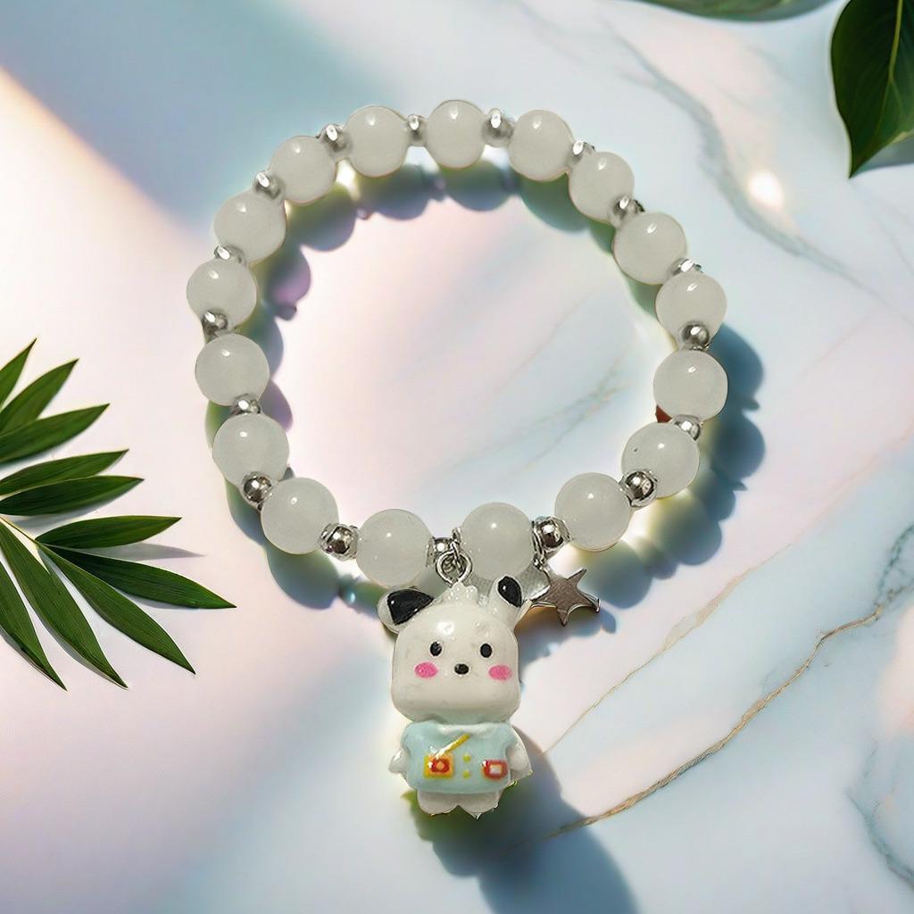 Cat's Eye Moonstone Butterfly Bracelet for Women – Trendy, Versatile Beaded Design, Perfect Student Gift