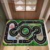 Child Urban City Road Traffic Learning Interactive Game Kitchen Mat Kids Room Bedroom Decoration Balcony Anti-Slip Doormat