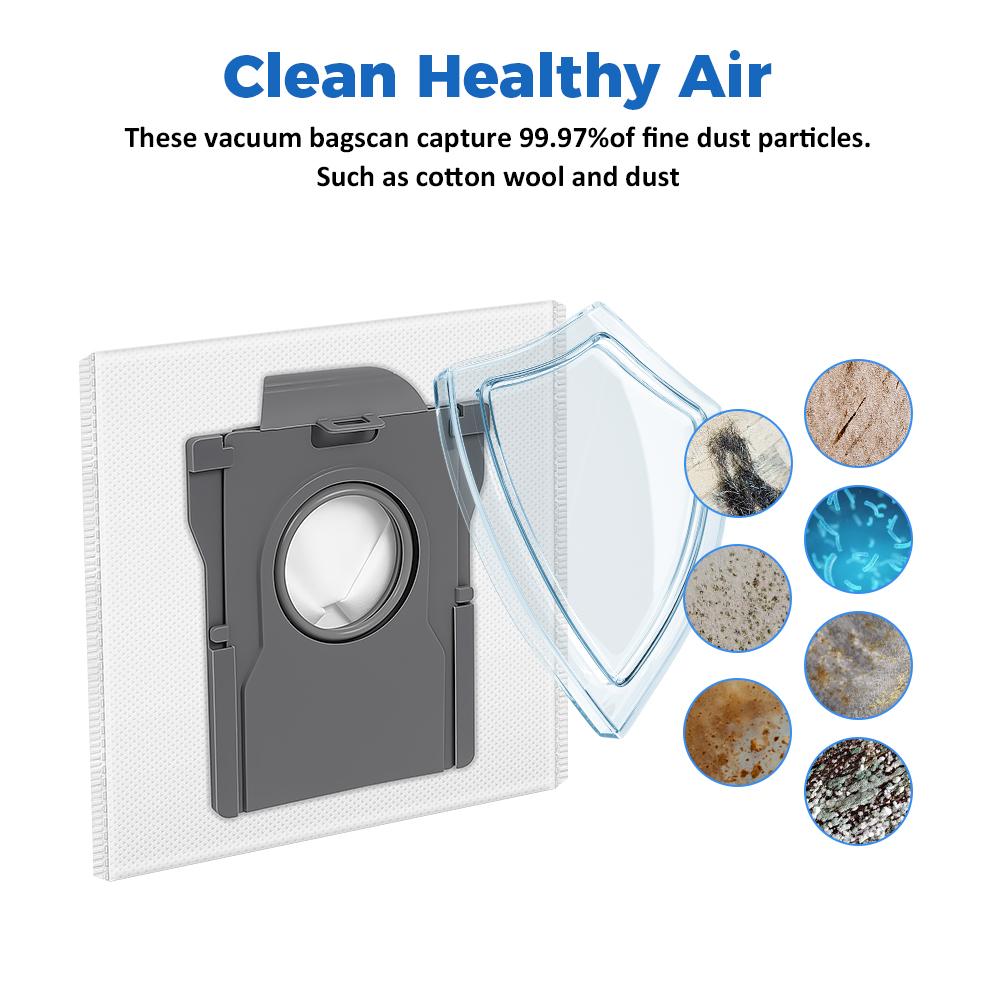 Hepa Filter Main Side Brush Spare Parts For Midea V12 Pro Sweeping Robot Vacuum Cleaner Dust Bag Mop Pad Home Accessories
