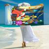 1Pc Curious George Christmas Adventure Beach Towel Microfiber Beach Towel Thin Absorbent For Beach Swimming Yoga Bath Sports 0917215
