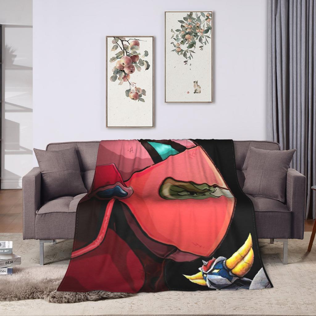 UFO Robot Grendizer Blankets Fleece Spring/Autumn   Multifunction Warm Throw Blanket for Bed Couch Quilt