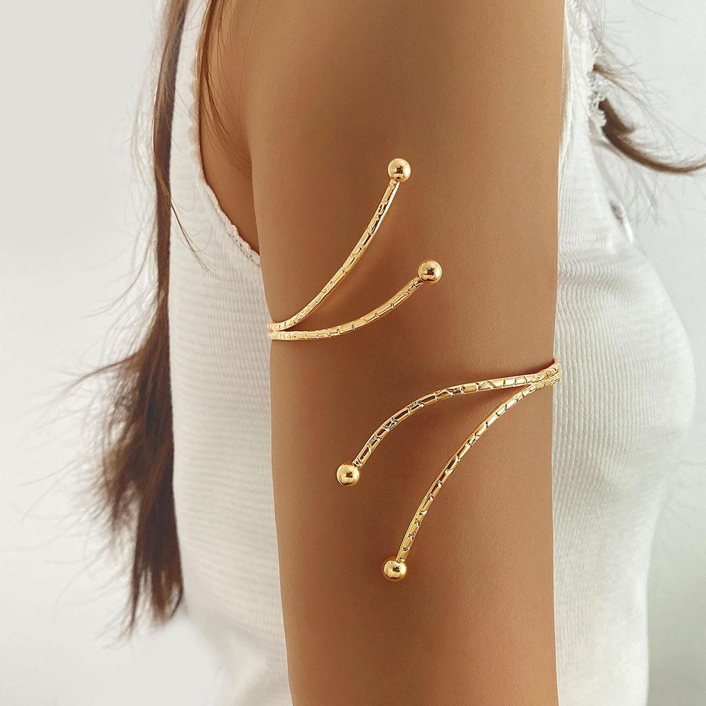 Ethnischer Stil Metall Schlangen-Blumen Armreif Armband Retro Geometrisches Design