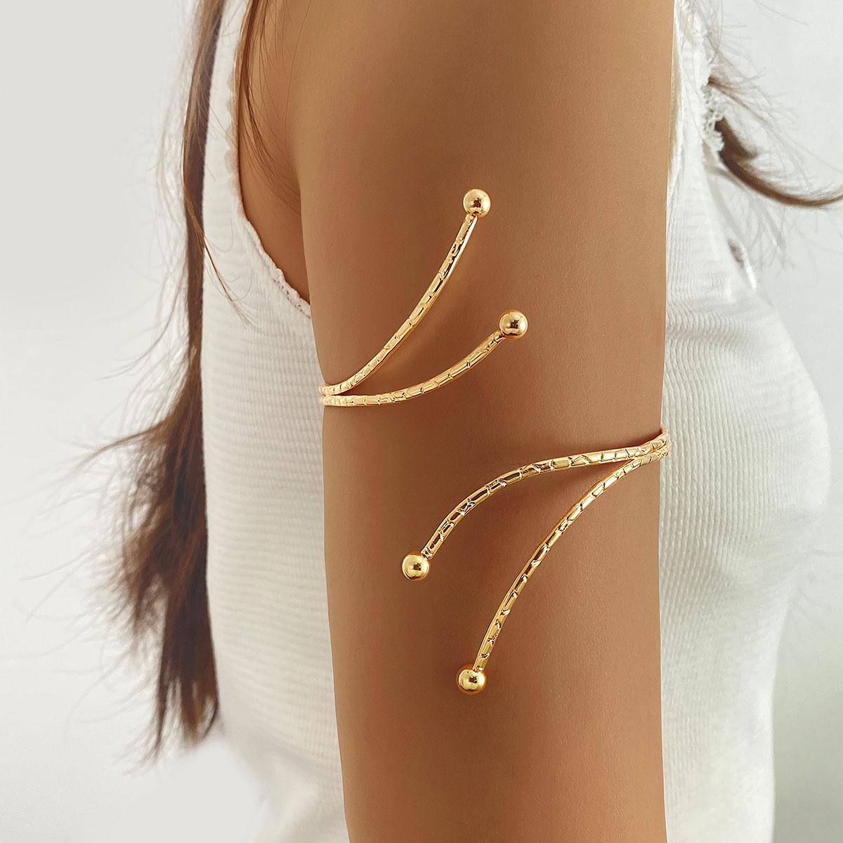 Металлический браслет-наруч на руку в этническом стиле, цветок-змея, ретро-геометрический дизайн