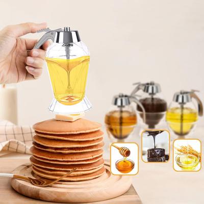 Plastový dávkovač sirupu s ovládáním jednou rukou, dávkovač medu lisovacího typu, láhev na medový javorový sirup do kuchyně