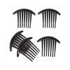 DFsucces Hair Accessories, Evening Wrap, Twist Comb, 7-Tooth Hair Comb, Hair Clip, Puffed Hair, Easy, Set of 5, Black (7 Teeth)
