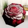 "Romantic Red Rose Bouquet Wall Art Print" Umbrella, Portable 3 Fold Compact Umbrella for Men & Women,S188