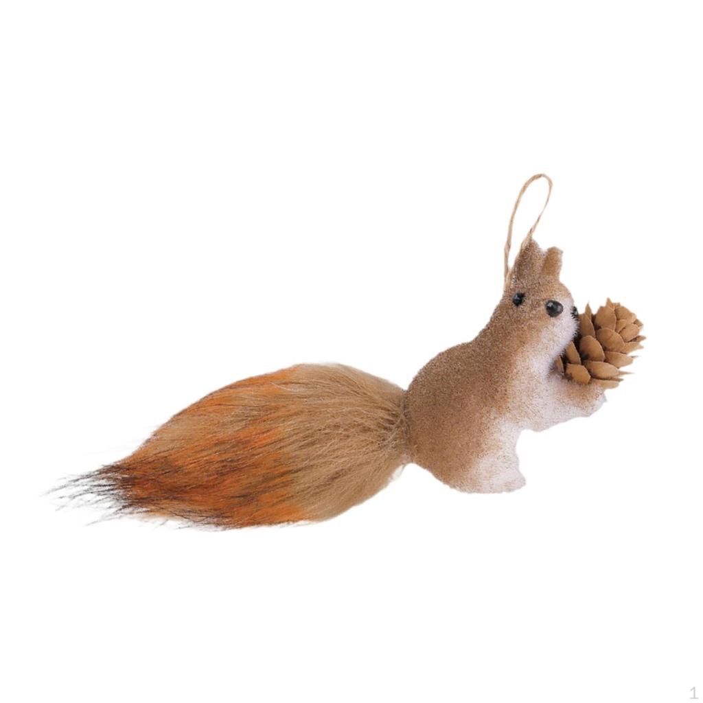 Squirrel Statue Gifts Cute Hanging Animal Sculpture for Office Xmas Tabletop