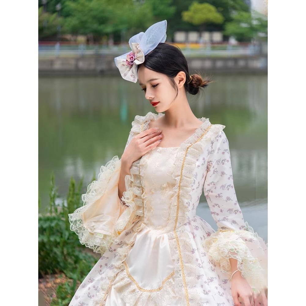 Medieval Retro Palace Dress, Princess Victoria Dress, Stage Dress, Catwalk Dress