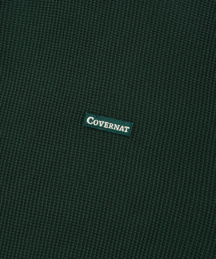 COVERNAT Collared Half Knit Green