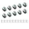 10Pcs Glass Shelf Support Clamp Brackets Clip Bathroom Mirror Tight Clip Holder Glass Brackets Flat Back Mount Holder