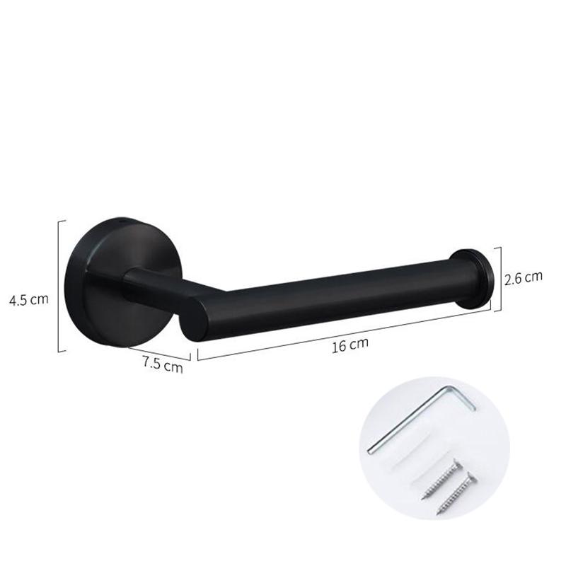 3 culori Auriu argintiu Montare pe perete cu burghiu Negru wc Inox Suport Organizator Raft cu umeraș pentru Rola de Hârtie Igienică de Baie