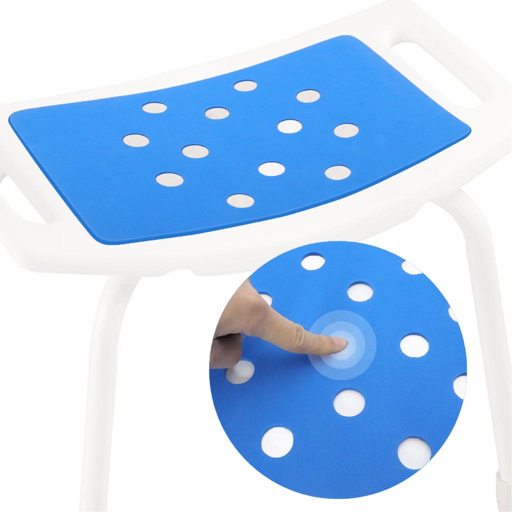 Shower Bench Cushion Cover Self Adhesive Non Slip Warm Shower Chair Pad Comfortable Support for Elderly Seniors Disabled People EVA Material 13.98 X 9