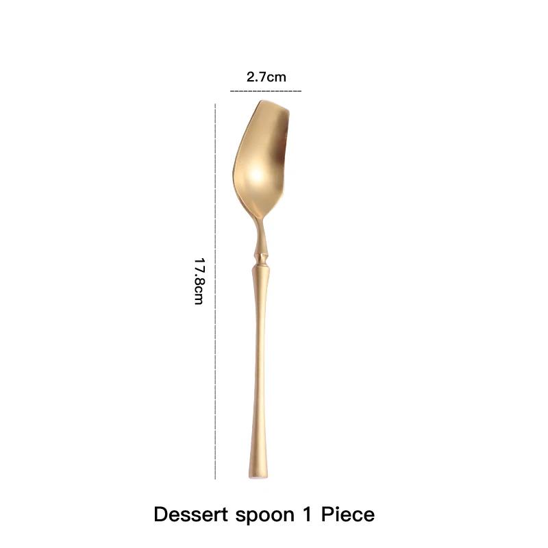 Matte Gold 18/10 Stainless Steel Luxury Cutlery Dinnerware Tableware Knife Spoon Fork Chopsticks Flatware Set Dishwasher Safe