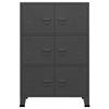 VidaXL Industrial Storage Chest Anthracite 75x40x115 Cm Metal 339630