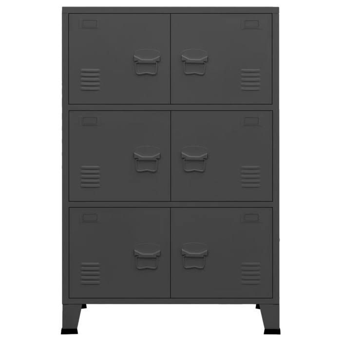 VidaXL Industrial Storage Chest Anthracite 75x40x115 Cm Metal 339630