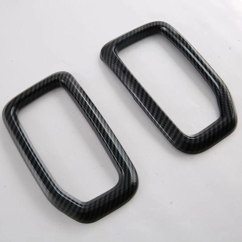 For Ford Everest Ranger T9  2024 ABS Carbon Front Dashboard AC Air Outlet Vent Frame Cover Trims Car Styling Accessories