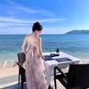 Source Holiday Wind Suspender Dress Female Summer Oil Painting Smudge Long Skirt Fairy