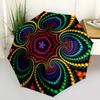 1PC Psychedelic Pattern Automatic Open/close, All-Season Portable Folding Umbrella for Women & Men Yy250919152
