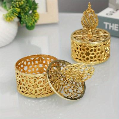 4PCS Gold Plating Small Box Creative Portable Storage Baby Full Moon Gift Plastic Candy Box Gift Box Chocolate Packaging Box