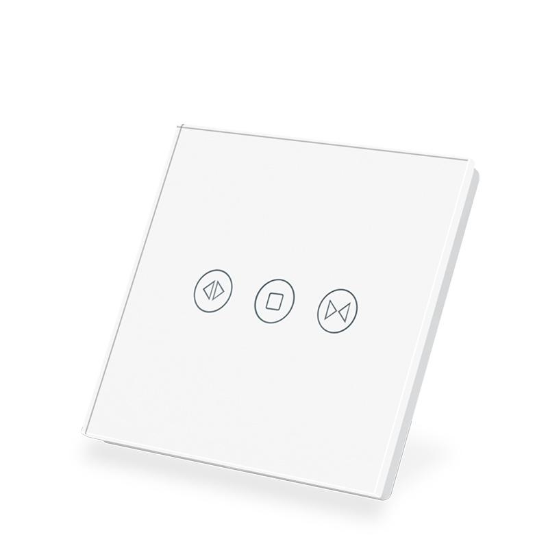 EU Standard WiFi Smart Touch Switch for Curtain Roller, Compatible with Google, Alexa, Xiao Ai.